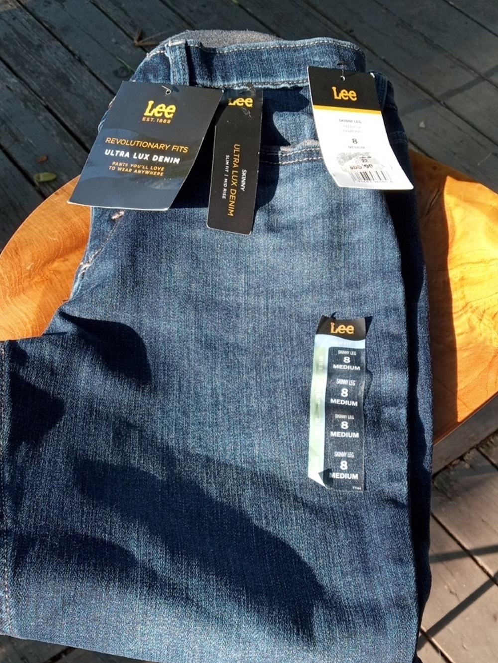 NWT Ultralux Skinny Lee Denim 8